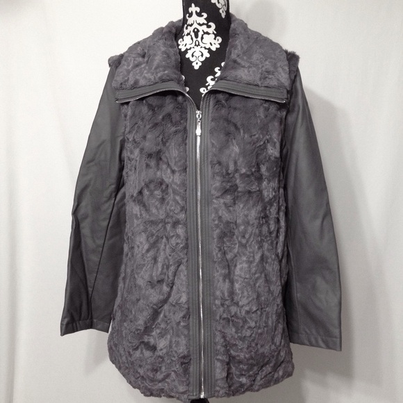 Dennis Basso Faux Fur Zip Front Jacket with Zip-Off Sleeves - Picture 2 of 11